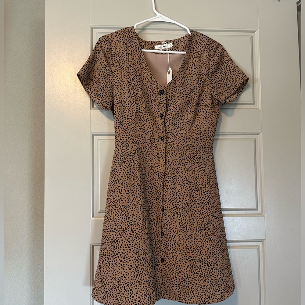 Women’s mini leopard print dress